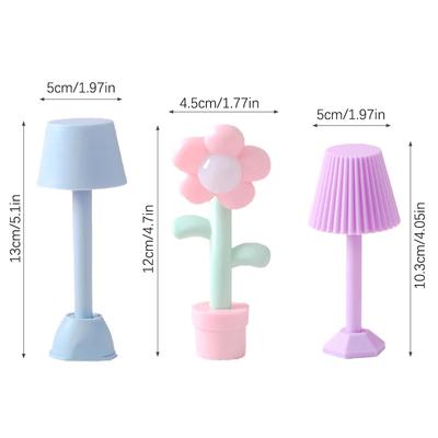 1:12 Bebek Evi Minyatür Led Gece Lambası Lambader Mini Masa Lambası Ev Aydınlatması Model Dekor Oyuncak Bebek Evi Aksesuarları