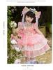 Girl Lolita Princess Dress Summer Lace Children's Super Fairy Flower Fairy Pink Dress Puff Skirt Dress