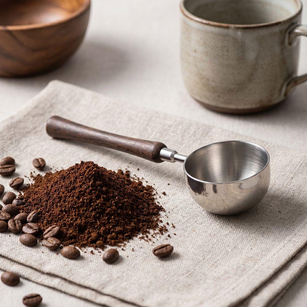 30ML Coffee Measuring Spoon Wood Handle Coffee Sugar Scoop  Baking Accessories