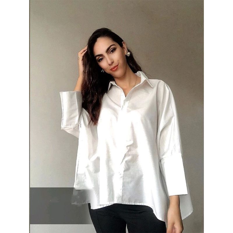 Women's Long Sleeve Loose Fitting Shirt Women Long Sleeves Loose Shirt