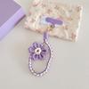 Ins Knit Colorful Flower Short Lanyard for Mobile Cell Phone Hand Wrist Strap Double Color Contrast Universal Rope Accessories