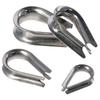 10pcs 1.5-12mm Wire Rope Thimbles 304 Stainless Steel Sliver Thimbles Ring Clamp U-Shaped Cable Wire Rope Clamp