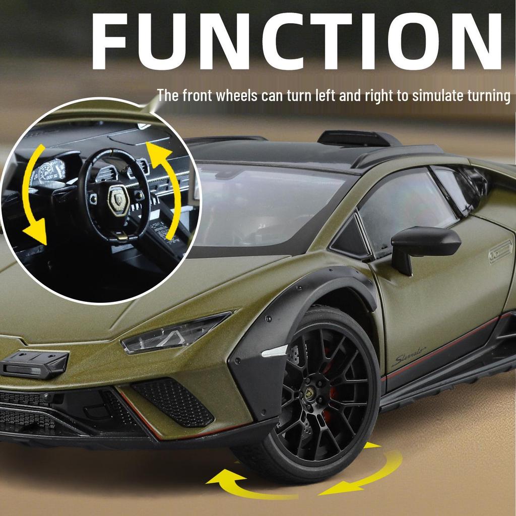 1:18 Alloy Series Lamborghini Bull Sound Light Model Car Toy