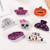 Headwear Funny Halloween Hair Claw Pvc Spider Pumpkin Themed Gripper Hat Shape Geometry Skeleton Shark Clip Women