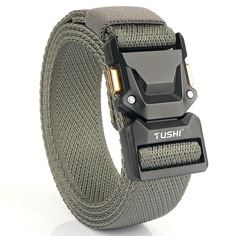 Nový taktický elastický opasek s rychloupínací sponou, ležérní pracovní opasek pro venkovní trénink, pánský opasek