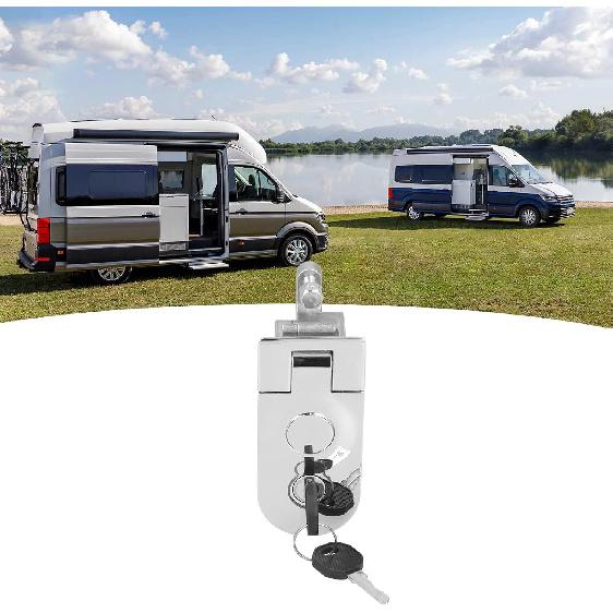 RV Door Lock Trailer Entry Door Lock Compression Latch Powder Coated Zinc Alloy Antirust for Motorhome Yacht