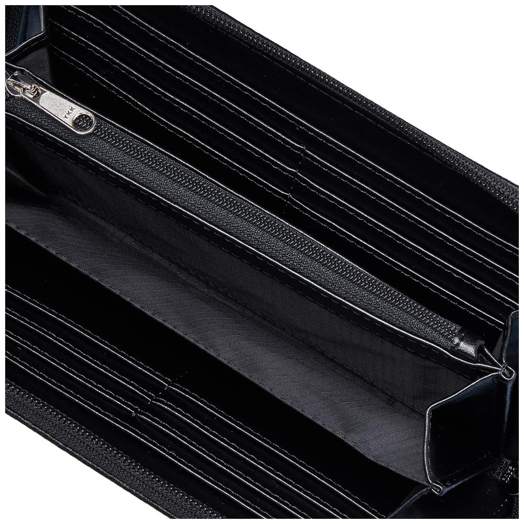 Ben Davis Long Wallet with Round Synthetic Black Men's Zipper, Leather, (BDW-9194S)