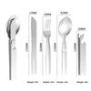 4Pcs/Set Portable Stainless Steel Outdoor Camping Knife Fork Spoon Combo Cutlery Set Dinnerware Camping Cooking Flatware