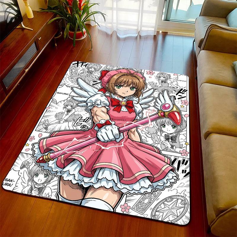 Cardcaptor Sakura Soft Carpet Rug Anime Floor Mat Anti Slip Design for Bedroom Living Room Decorative Area -QJY