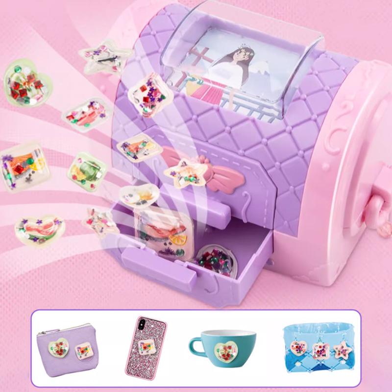 DIY Sticker Maker Toys Diy Creative Handbags Toy for Girls Children's 3D Stickers Machine Early Learning Educational Party Gift