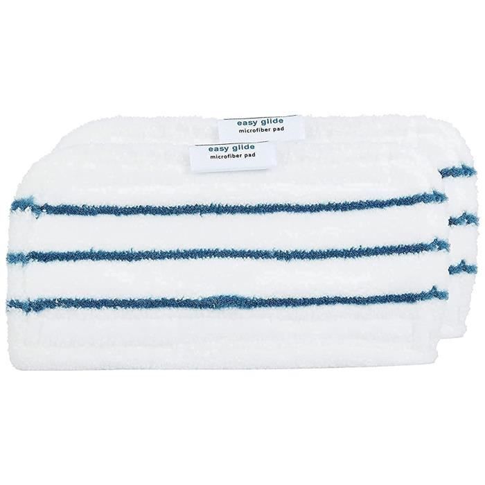 2 patins en microfibre black+decker - fsmp20-xj - pour balais vapeur - rectangulaires