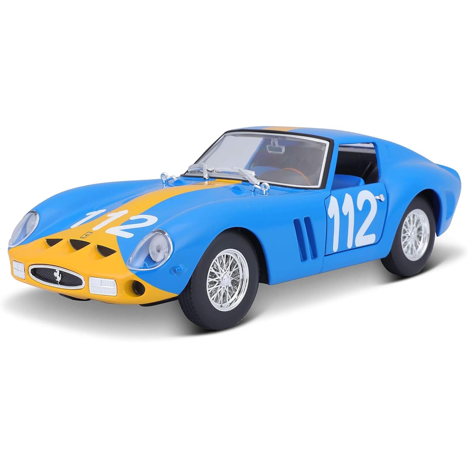 

Bburago 1/24 Scale Ferrari 250 GTO #112 Blue / Diecast Model Car, Finished Model, 18-26305