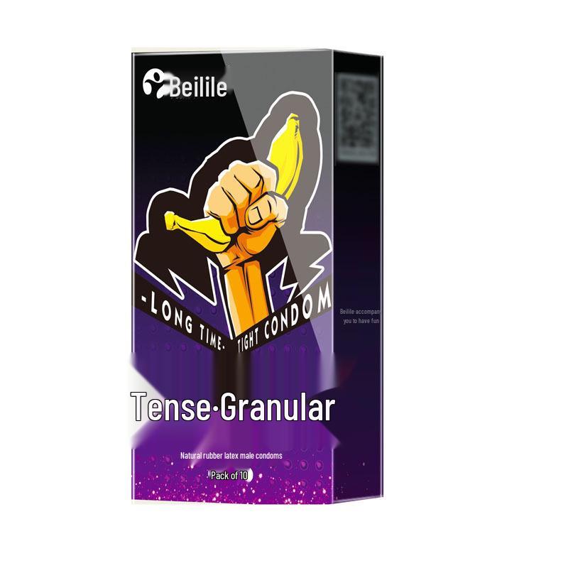 Beilile Ultra-Thin Large Dotted Condoms 10 Pack for Clitoral Stimulation - Adult Intimate Family Planning Supplies