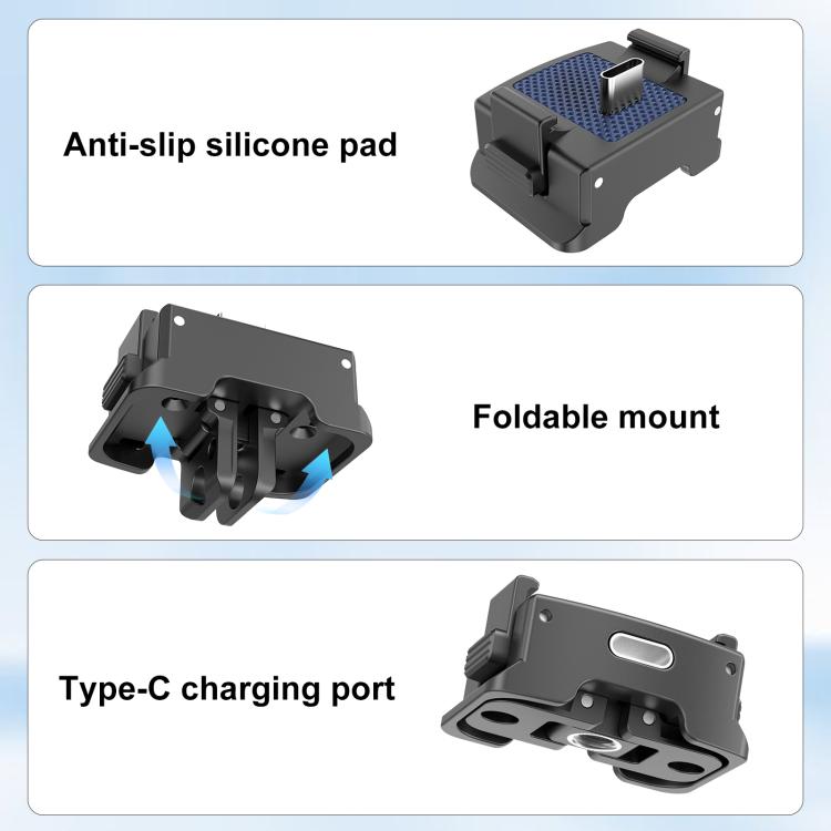 For DJI Osmo Pocket 4 / 3 PULUZ Plastic Quick-Release Charging Adapter Base (Black)