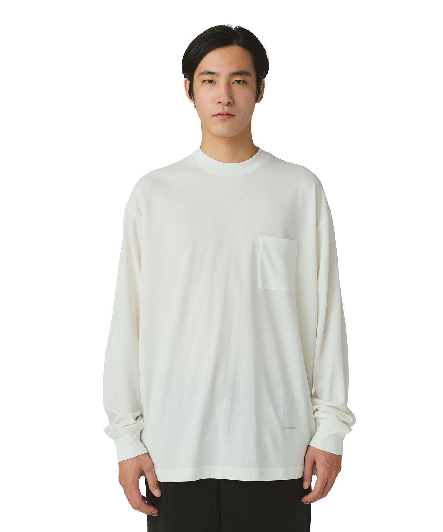

Snow Peak Hybrid Wool Mesh Cut and Long and Size ECRU L/S T-Shirt SW-25AU017, Sew, Sleeve, Men s Women s, M,
