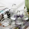 European Retro Court Glass Perfume Bottle Sealed Glass Jar Transparent Candy Jar Kitchen Spice Bottle Girl Room Storage Box Home