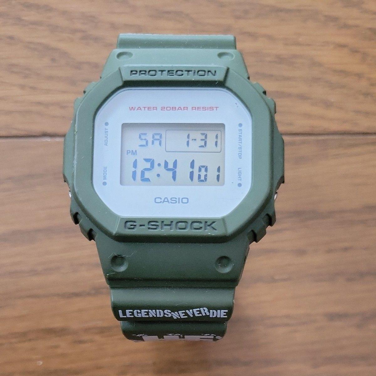 Casio watch G-SHOCK DW-5600M military green LEGENDS NEVER DIE serial included 28/40