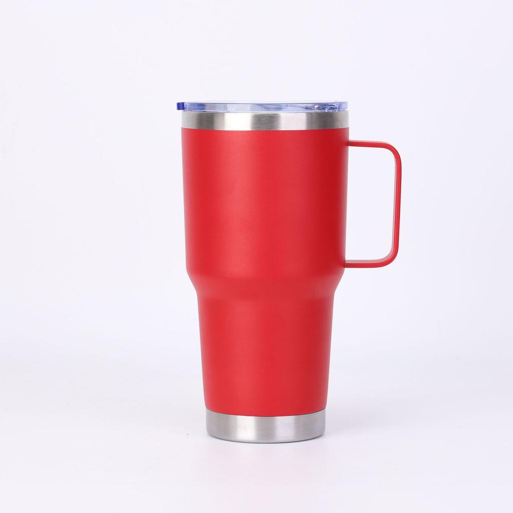 20oz/30oz Stainless Steel Car Thermos Bottle Tumbler with Handle Lid Insulated Travel Coffee Mug Double Wall Keep Drink Hot/Cold