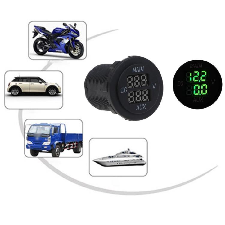 10-60V LED Digital Dual Voltmeter for Car Motocycle Voltage Meter Volt Detector