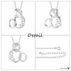 Disney Mickey Mouse Pendant Three Silver with Cubic Gift for Christmas Necklace, Circles, Zirconia, (VPCDS20098)