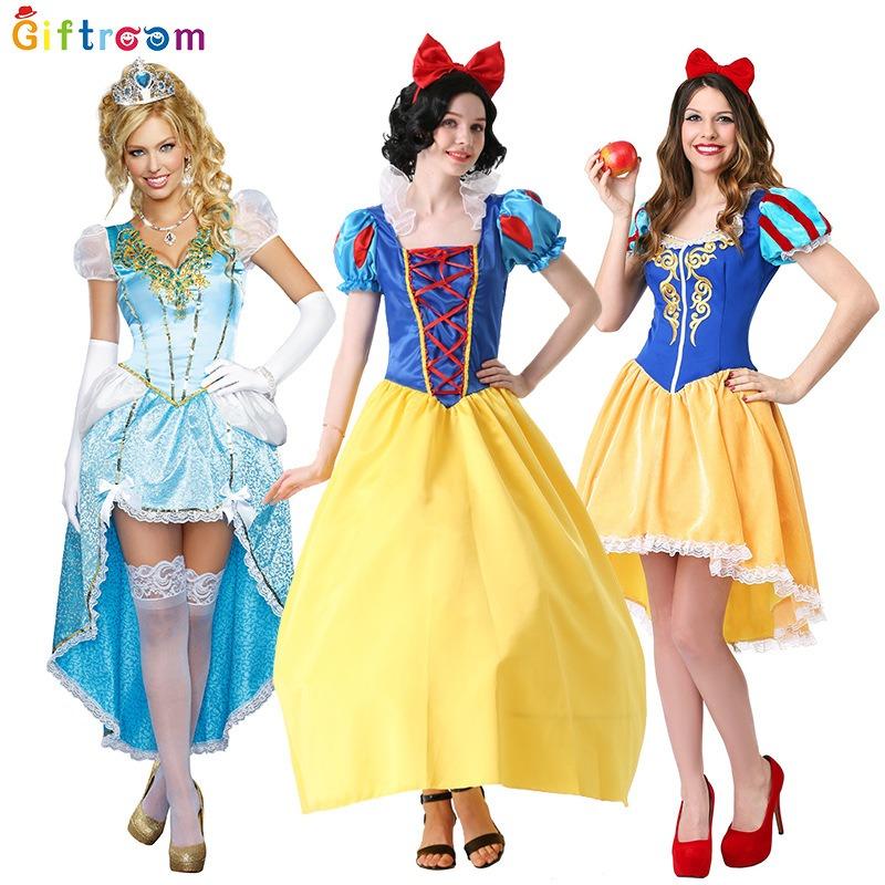 Western Masquerade Party Costume Drama Stage Performance Costume Playing Snow White Dress