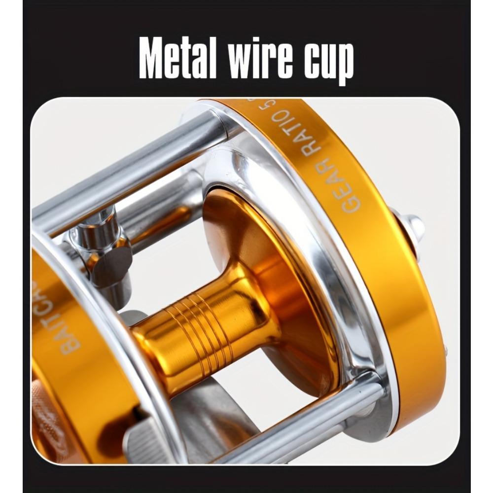 Stainless Steel Baitcasting Reel - Ambidextrous, Full Metal Construction with Centrifugal Brake System for Sea & Boat Fishing