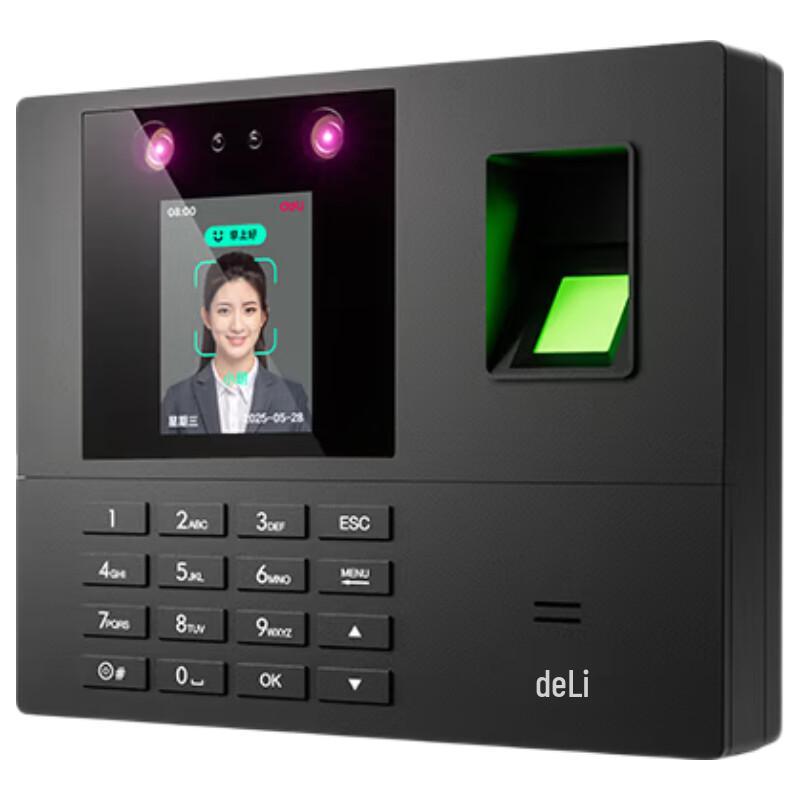 

Deli Facial & Fingerprint Time Attendance Machine CN plug (adapter included)