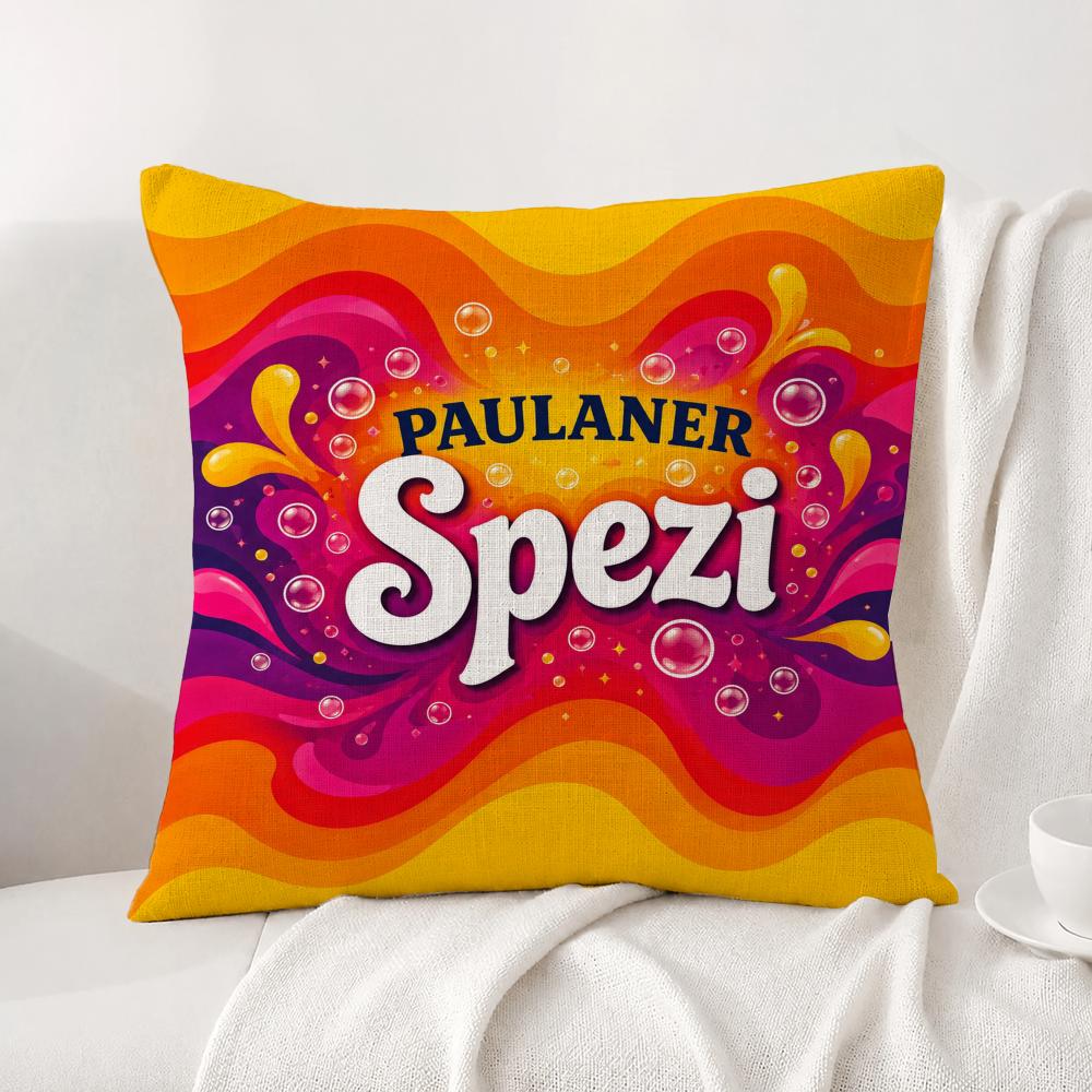 Marke Paulaner Spezi Kissenbezug Naturleinen Kissenbezug-Set AllinOne Dekor Kissenbezug für Sofa Schlafzimmer Stuhl