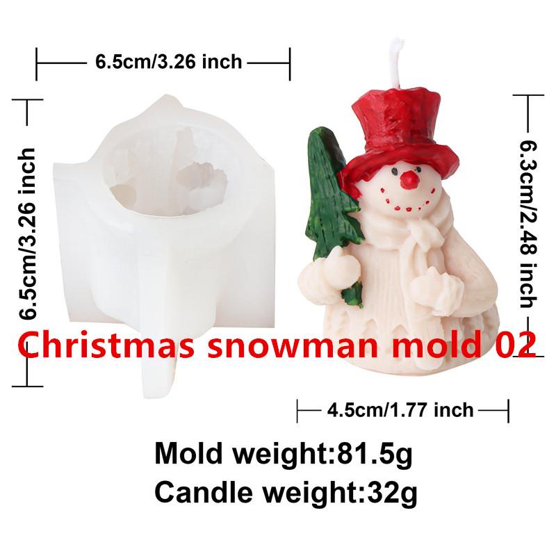

3D Santa Claus Snowman Silicone Candle Mold DIY Creative Christmas Decoration Handmade Home Decoration Crafts