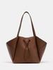 Women Casual Tote Handbag Large Capacity PU Leather Simple Tote Purse Solid Color Slouchy Tote Bag Female Shopping Bag