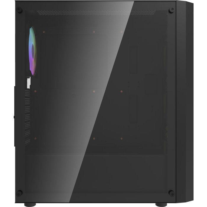 DARKFLASH - DF-DK351CL6-BK - DK351 - Boitier PC sans alimentation - Moyen tour - Format ATX - Noir
