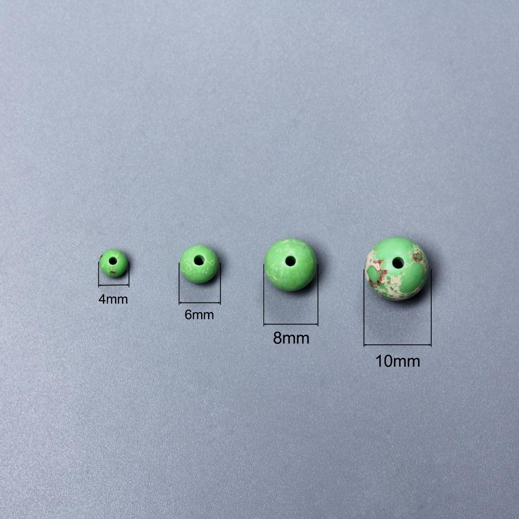 4/6/8/10mm A-String runde lose Perlen Naturstein lose Perlen für DIY Halskette Armband Schmuck