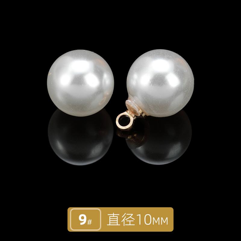10 szt. Guzik do kardiganu Guzik do czongsamu Guzik do koszuli Perłowy Okrągły Żywiczny Guzik bez dziurki Guzik do koszuli Sukienka swetrowa Guzik z koralikami
