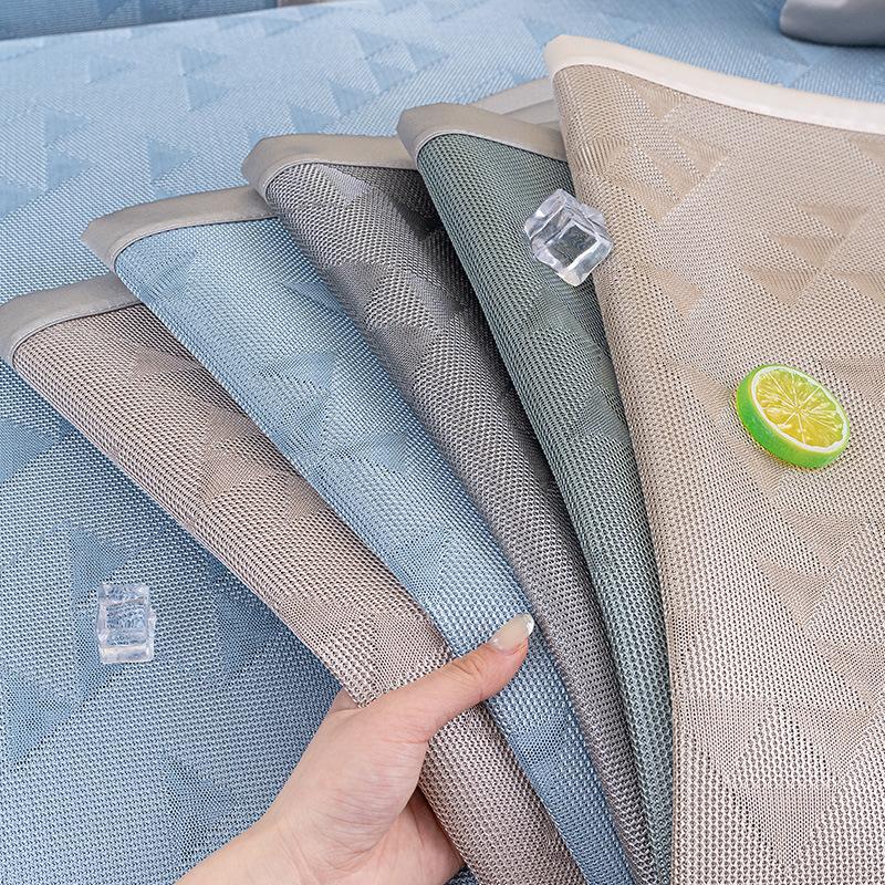Summer Sofa Cushion  New Ice Silk Cool Sofa Seat Cushion Fixed Non-Slip Cold Sofa Cover Cloth Towel