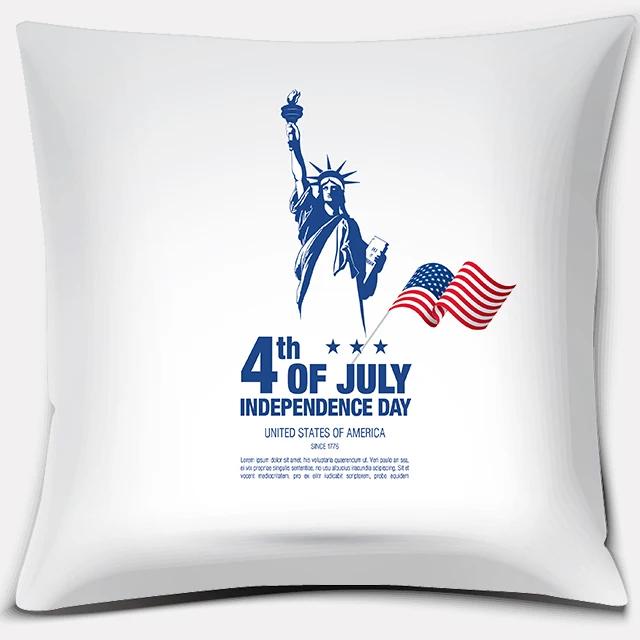 American Independence Day Series Love Usa Printed Square Home Decoration Pillowcase Cojines Decorativos Para Sof Akcesoria Kuch