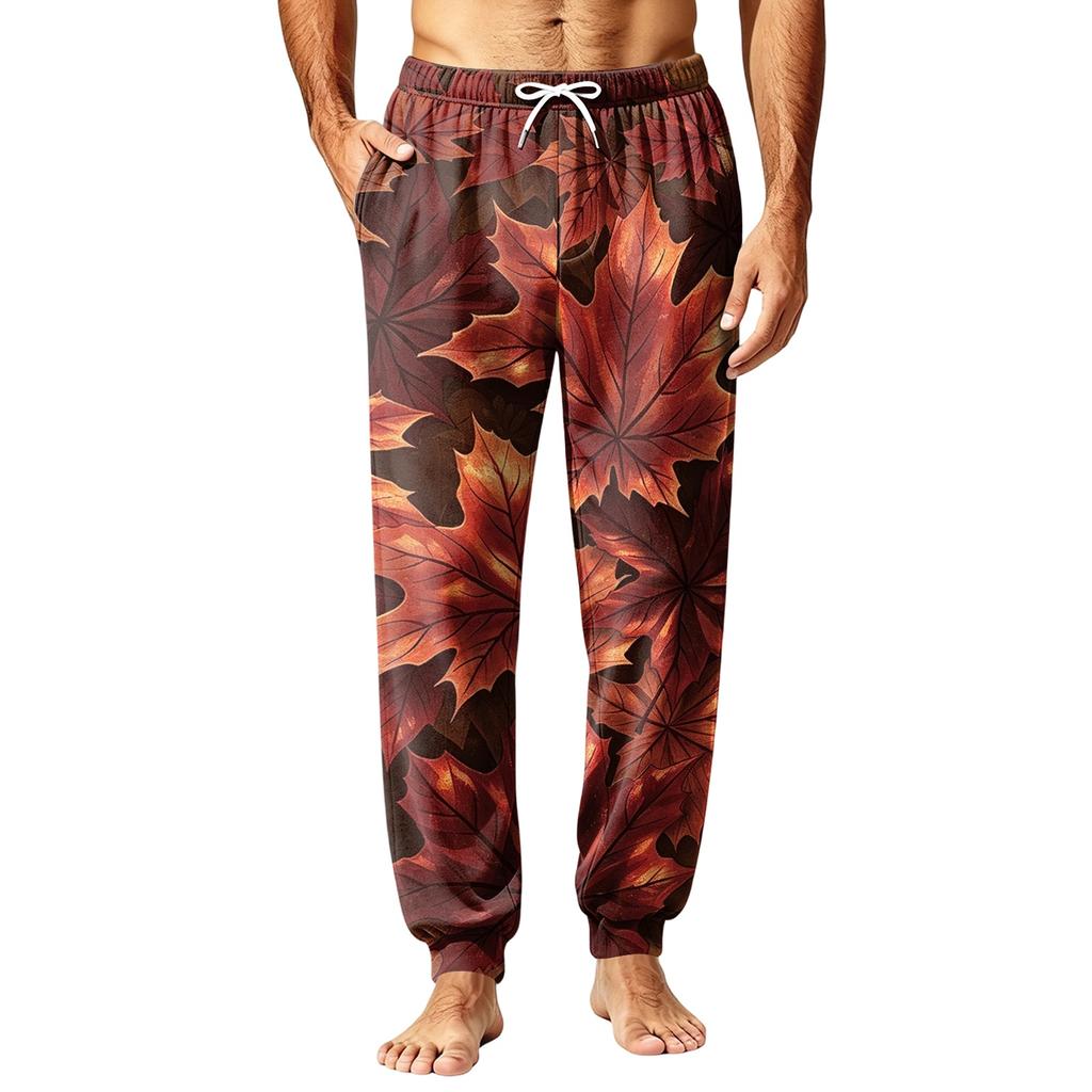 Men's Sleep Pants for Fall and Winter, Pajama Bottoms for Cold Home Lounging and Bedtime