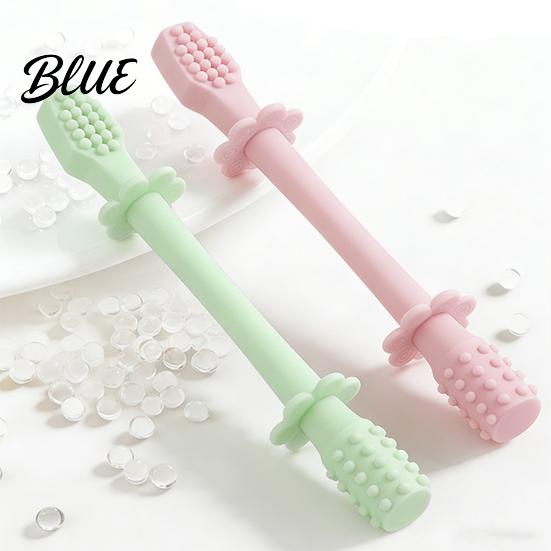 Giocattolo da Masticare Sicuro per Neonati Giocattolo in Silicone per la Dentizione del Bambino, Succhietto Morso per Gengive in Silicone Alimentare, Dentaruolo Senza Cuciture Monopezzo per Alleviare il Dolore, Bastoncino da Masticare Anti-Morsicatura delle Dita,
