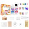 DIY Making, Quick-Dry Silicone Material Set, Ultra Soft, Bun Toy Set with Fluorescent, 150ml + 150ml