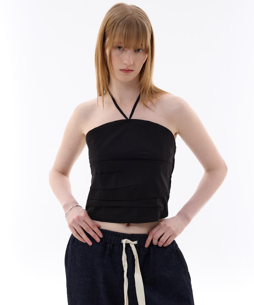 Alikim Mellifluous String Tube Top / Black