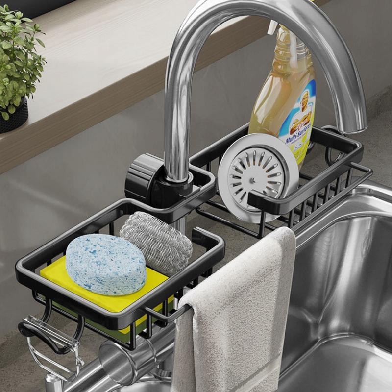 Sponge Holder For Sink Faucet Organizer Liquid