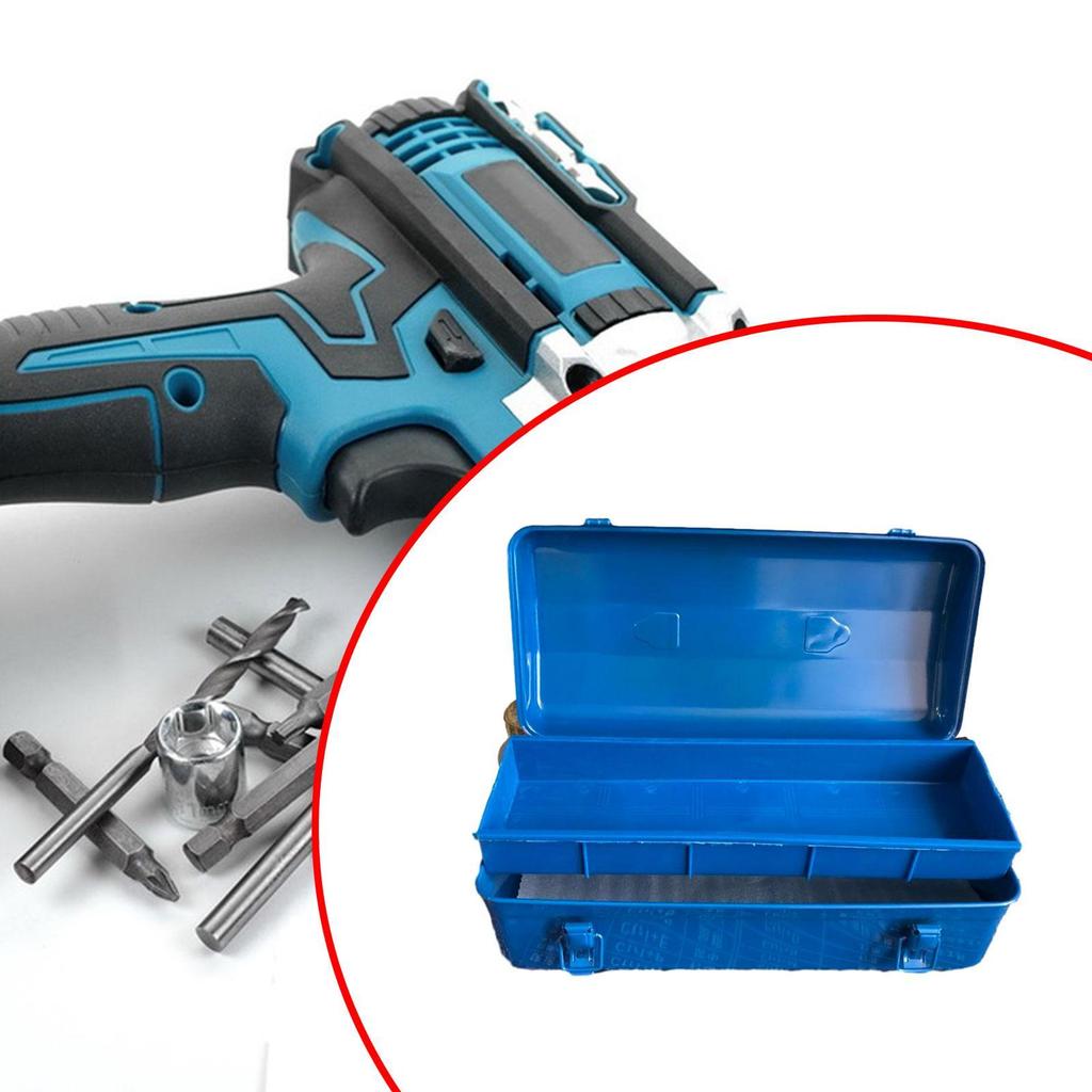 Tool Box Anti Impact Portable Storage Organizer for Cameras Garage Traveling Blue