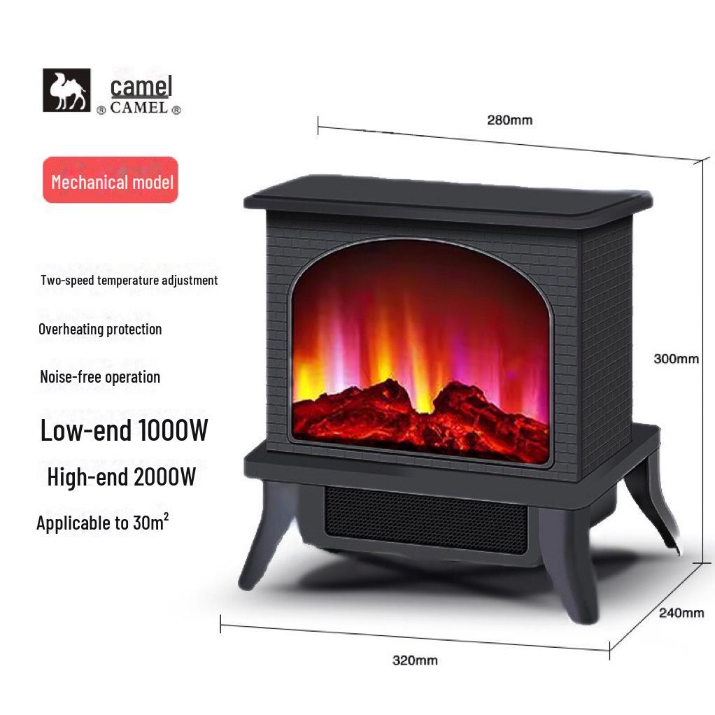 Flame Mountain Electric 3D Fireplace Heater: European-Style Living Room Heating