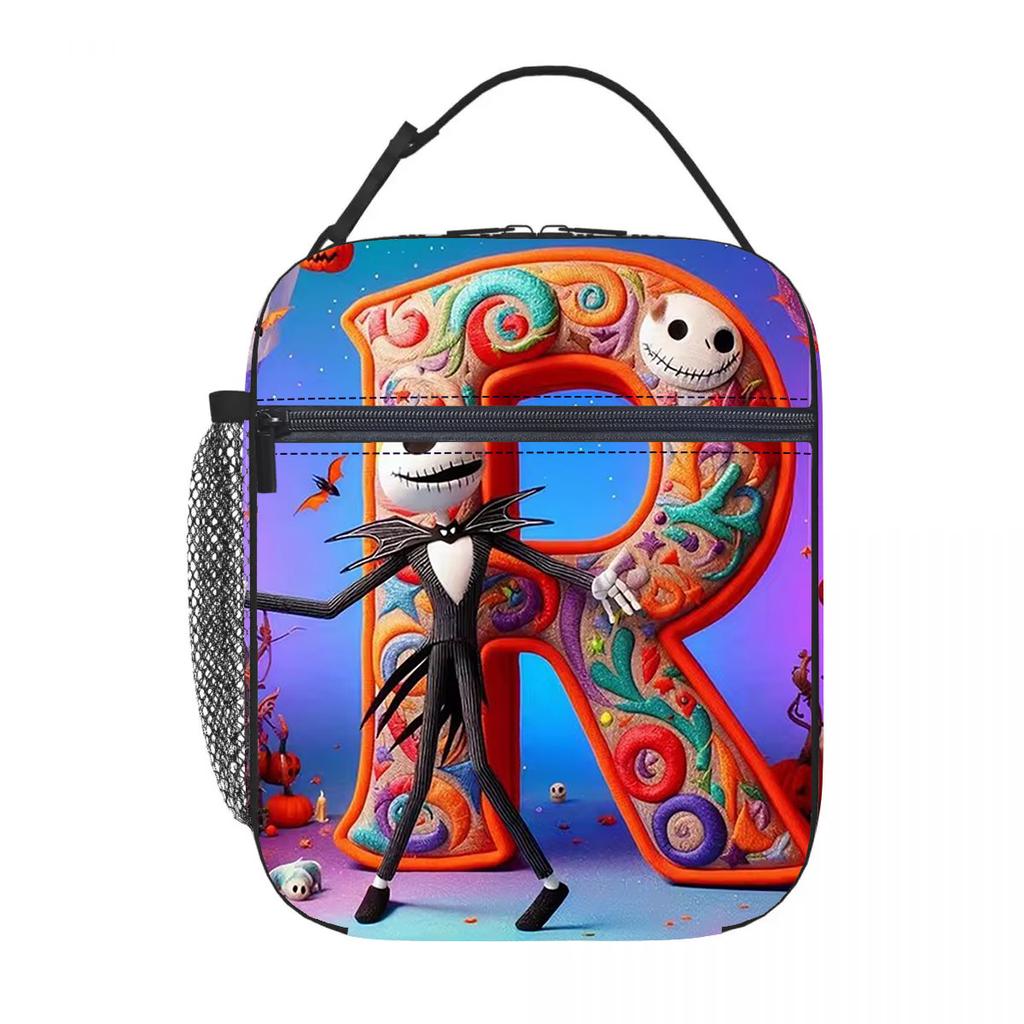 Christmas Horror Night Oxford Cloth Children's Lunch Bag Boy Girl Alphabet Cartoon Portable Insulation Handbag