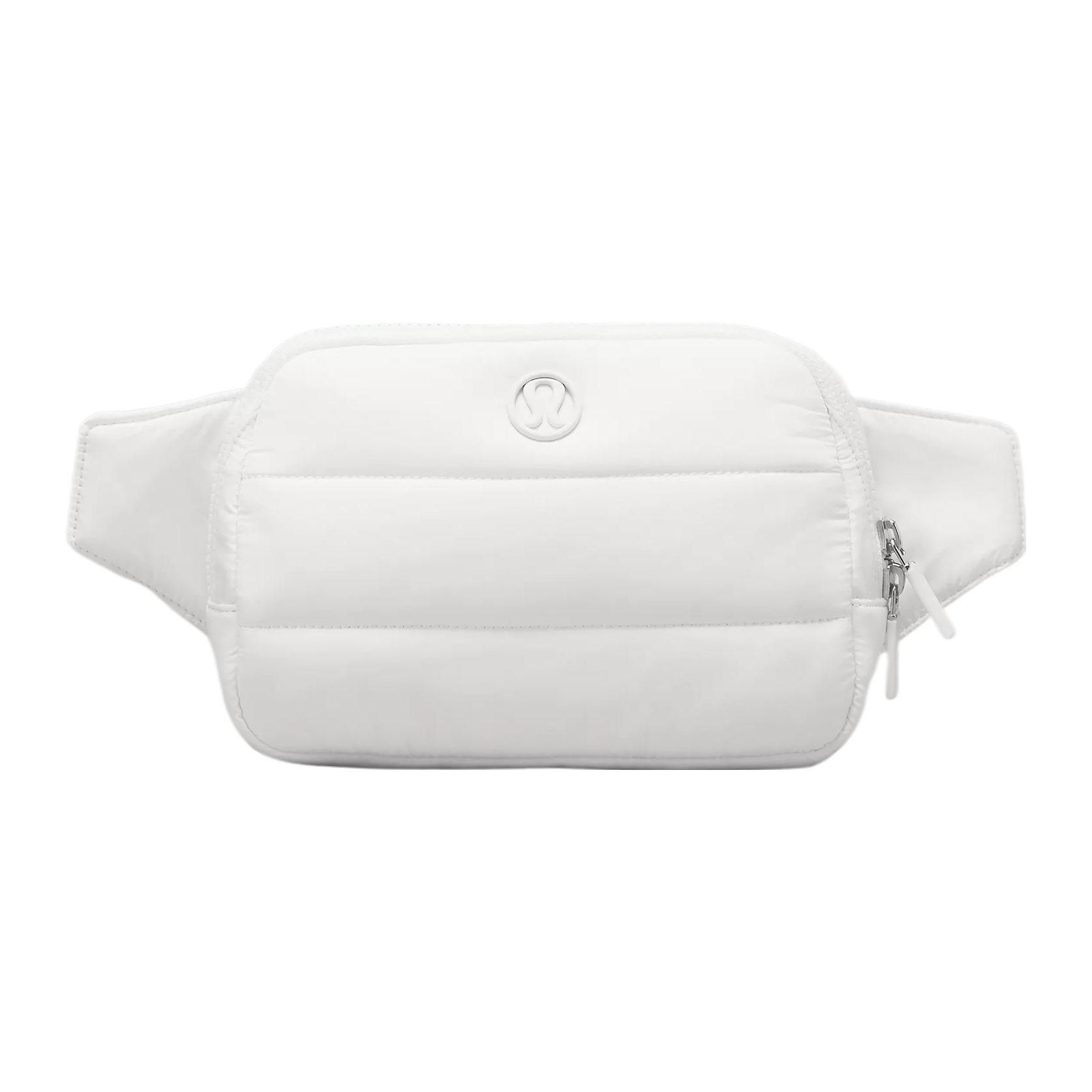 Lululemon Everywhere 2L Padded Quilted Zipper Adjustable Shoulder Strap Nylon Chest Waist Bag Large Unisex bags White LU9BH0S-0002 White