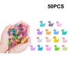 50/100Pcs Mini Ducks Glitter Resin Ducks Mini Resin Animals Figures To Hide Glow In The Dark Tiny Duck Figures