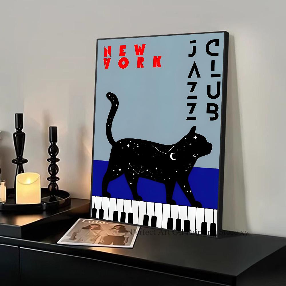 1PC Abstract Jazz Music Festival Record Player Symbol Art Poster Paper Print Home Living Room Bedroom Entrance Bar Restaurant