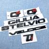 ABS for STELVIO VELOCE GIULIA Q4 Q2  Ti Logo 2025 Car Body Sticker Letters Badge Styling Auto Side Emblem Accessories