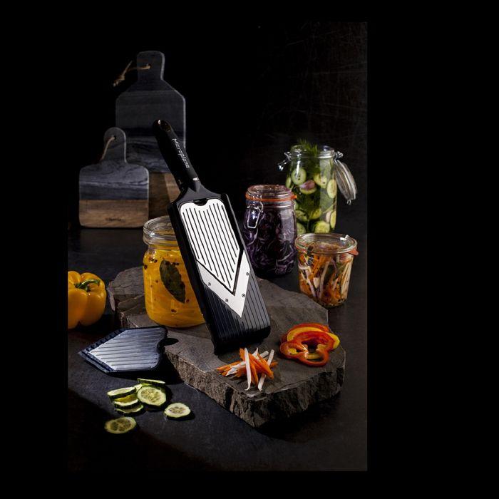 Mandoline en v avec double lames noir - microplane