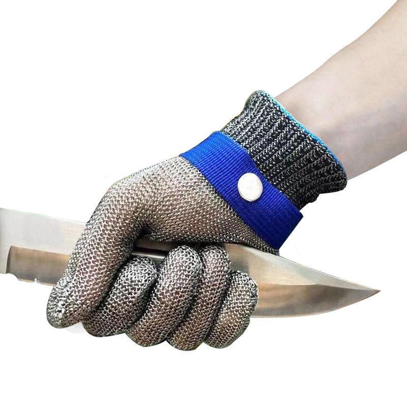 Luvas de Malha de Aço Inoxidável Nível A9 Resistentes a Cortes para Matar Peixes e Proteção contra Facas
