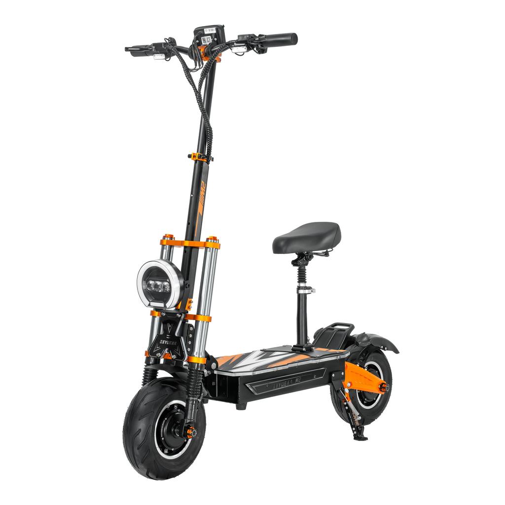 BOYUEDA M2 Urban electric scooter 5000W dual motors 72V 40Ah battery 12-inch tubeless explosion-proof tires hydraulic disc brakes.